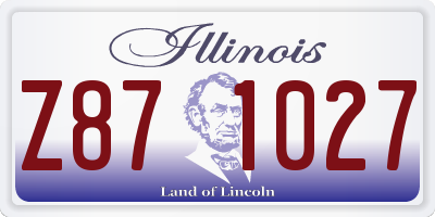 IL license plate Z871027