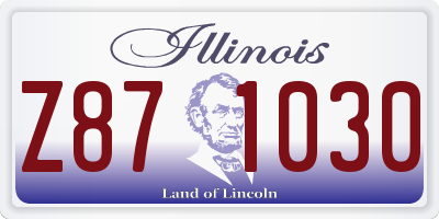 IL license plate Z871030
