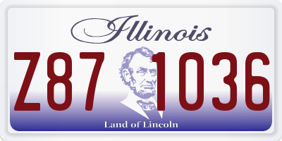 IL license plate Z871036