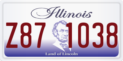 IL license plate Z871038