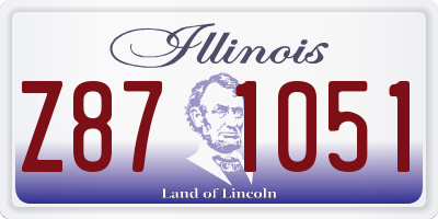 IL license plate Z871051