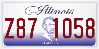 IL license plate Z871058