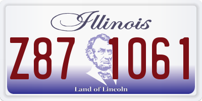 IL license plate Z871061