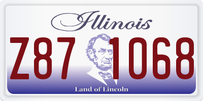 IL license plate Z871068
