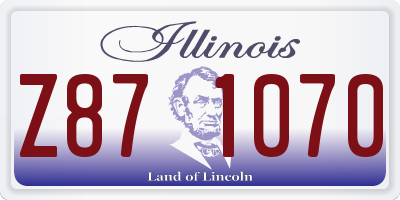 IL license plate Z871070