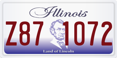 IL license plate Z871072