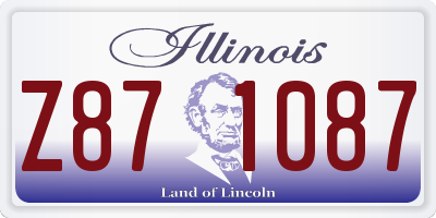 IL license plate Z871087