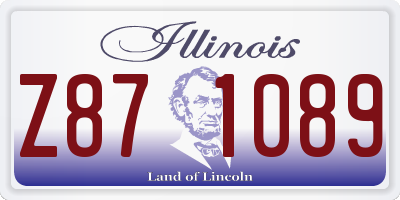 IL license plate Z871089