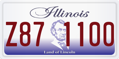 IL license plate Z871100