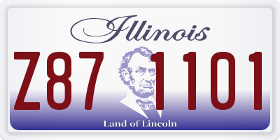 IL license plate Z871101