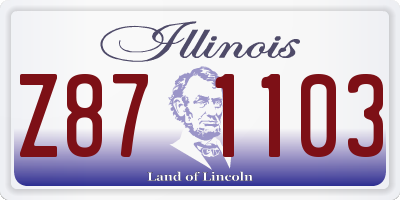 IL license plate Z871103