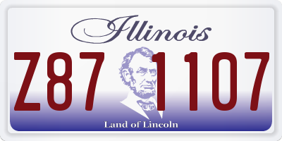 IL license plate Z871107