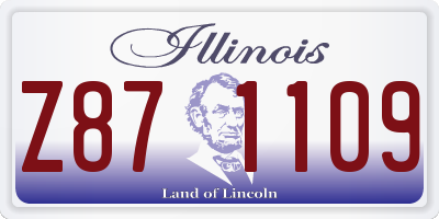 IL license plate Z871109