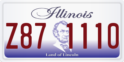IL license plate Z871110