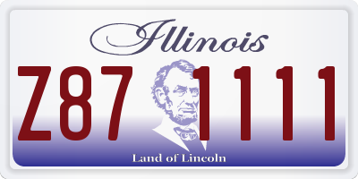 IL license plate Z871111