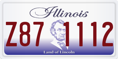 IL license plate Z871112