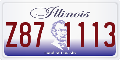 IL license plate Z871113