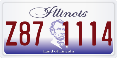 IL license plate Z871114