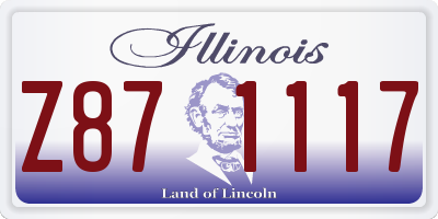 IL license plate Z871117