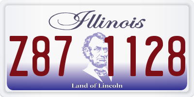 IL license plate Z871128