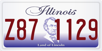IL license plate Z871129