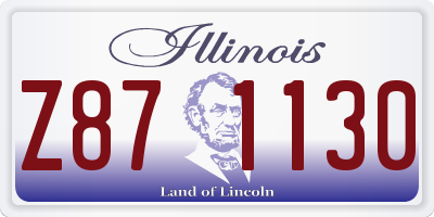 IL license plate Z871130