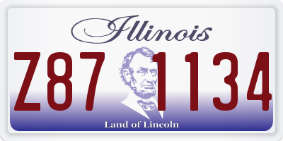 IL license plate Z871134