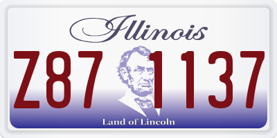IL license plate Z871137