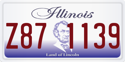 IL license plate Z871139
