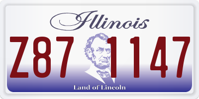 IL license plate Z871147
