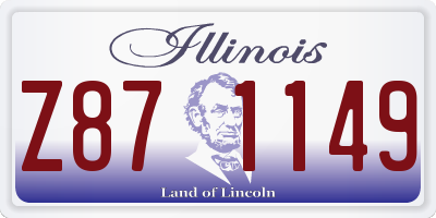 IL license plate Z871149