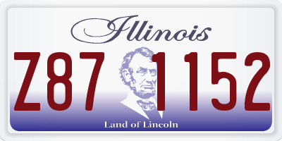 IL license plate Z871152