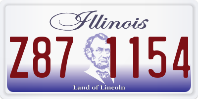 IL license plate Z871154