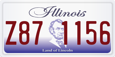 IL license plate Z871156