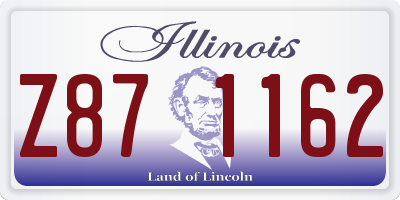 IL license plate Z871162