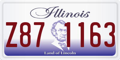 IL license plate Z871163