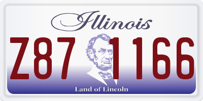 IL license plate Z871166