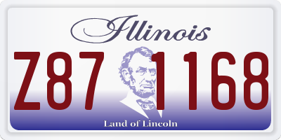 IL license plate Z871168