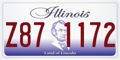 IL license plate Z871172