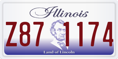IL license plate Z871174