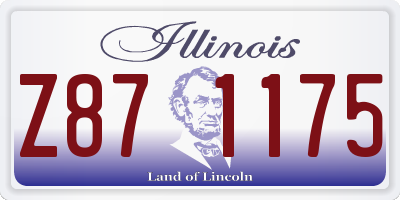 IL license plate Z871175