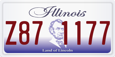 IL license plate Z871177