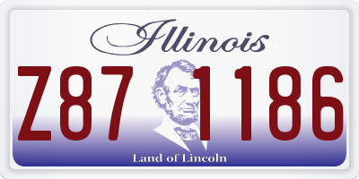 IL license plate Z871186