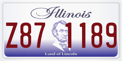 IL license plate Z871189