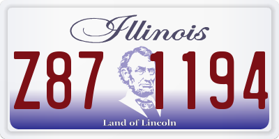IL license plate Z871194