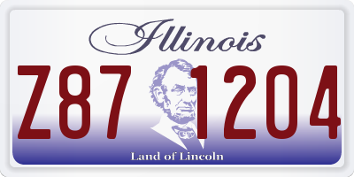 IL license plate Z871204