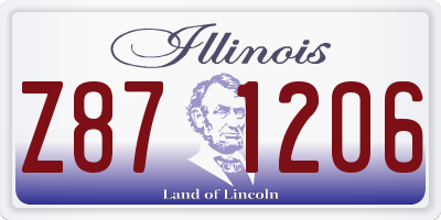 IL license plate Z871206