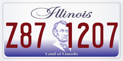 IL license plate Z871207