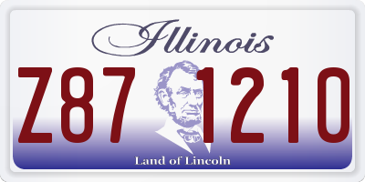 IL license plate Z871210