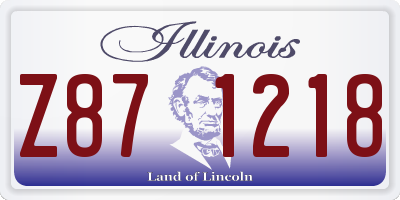IL license plate Z871218